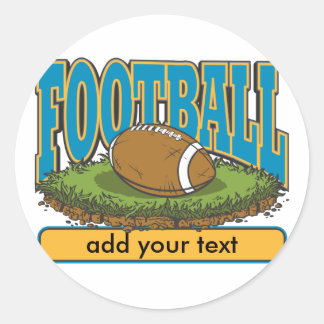Aangepast Football Tekst toevoegen Ronde Sticker
