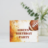 Aangepast Football Thema Verjaardagsfeest Feestdagenkaart (Staand voorkant)