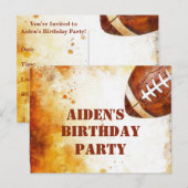 Aangepast Football Thema Verjaardagsfeest Feestdagenkaart (Voorkant / Achterkant)