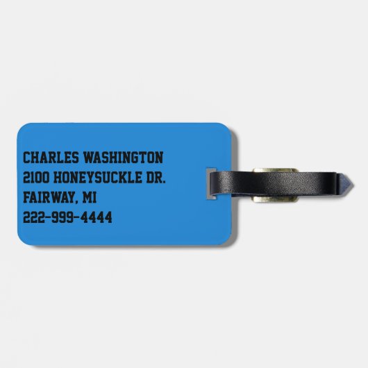 Aangepast Football ventilator Bagagelabel (Achterkant horizontaal)