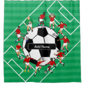 Aangepast football Voetbal Douchegordijn (Voorkant)