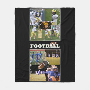 Aangepast Football voor fotocollage verticaal Fleece Deken