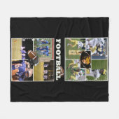 Aangepast Football voor fotocollage verticaal Fleece Deken (Voorkant (Horizontaal))
