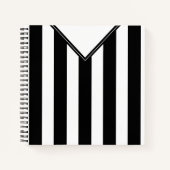 Aangepast Football zwart-wit Jersey Notitieboek (Voorkant)