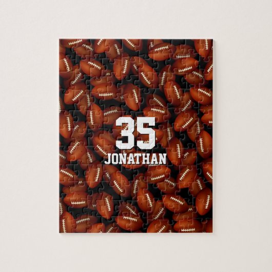 aangepast footballs patroon legpuzzel (Verticaal)