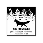 Aangepast Forest Wolf familie retouradres Rubberstempel (Afrduk)