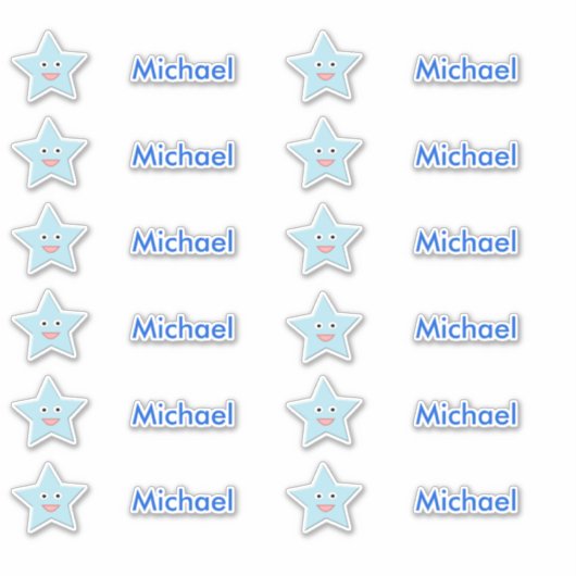 Aangepast formaat voor Bright Blue Celebration Sta Sticker (Voorkant)