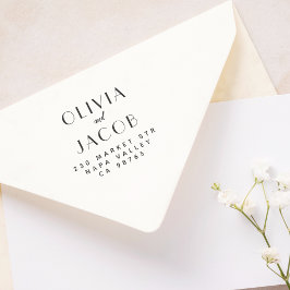 Aangepast formeel huwelijksnummer en retouradres  zelfinktende stempel