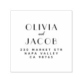 Aangepast formeel huwelijksnummer en retouradres zelfinktende stempel (Design)