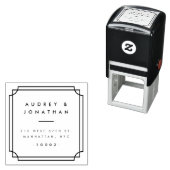 Aangepast formeel vierkant Lijst bruiloft Rendinga Zelfinktende Stempel (In situ)