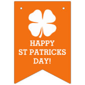 Aangepast fortuinlijk 4 bladklaver St Patricks Day Vlaggetjes (Tweede vlag)