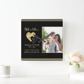 Aangepast Foto 50TH-Jubileum Vierkante Klok (Huis)