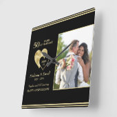 Aangepast Foto 50TH-Jubileum Vierkante Klok (Hoek)