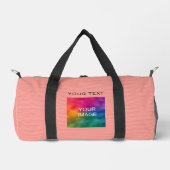 Aangepast Foto Afbeelding tekst perzik kleur gestr Plunjezak (Voorkant)