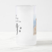 Aangepast foto als de hond thuis niet alleen Drink Matglas Bierpul (Center)