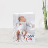 Aangepast foto-Baby shower Bedankkaart (Voorkant)