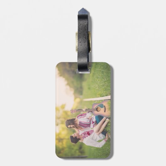 Aangepast, Foto, Bagagelabel. Bagagelabel (Achterkant verticaal)