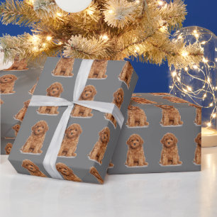 Aangepast foto beeld afbeelding patroon donkergrij cadeaupapier
