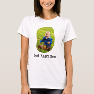 Aangepast Foto Beste Baby ooit Persoonlijk Tekst b T-shirt