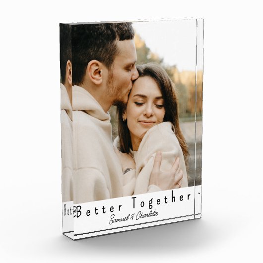 Aangepast foto blok Samen is beter Trouwcadeau (Links)