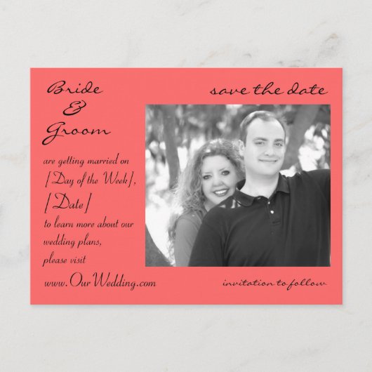 AANGEPAST FOTO-Briefkaart Aankondigingskaart (Voorkant)