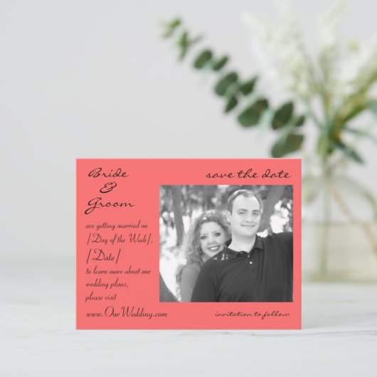 AANGEPAST FOTO-Briefkaart Aankondigingskaart (Staand voorkant)