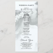 Aangepast foto Eenvoudig legant script |Modern huw Programmakaart (Achterkant)