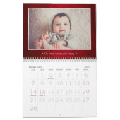 Aangepast foto Elegant Styish Red Kalender (Feb 2027)