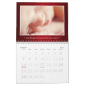 Aangepast foto Elegant Styish Red Kalender (Mar 2027)