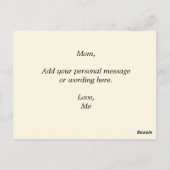 Aangepast foto- en bericht briefkaart (Achterkant)