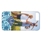 Aangepast foto- en monogram Floral Hibiscus Patter Case-Mate iPhone Case (Achterkant (Horizontaal))