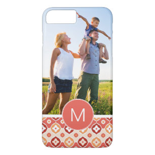 Aangepast foto- en monogram Golden Ikat-patroon Case-Mate iPhone Case