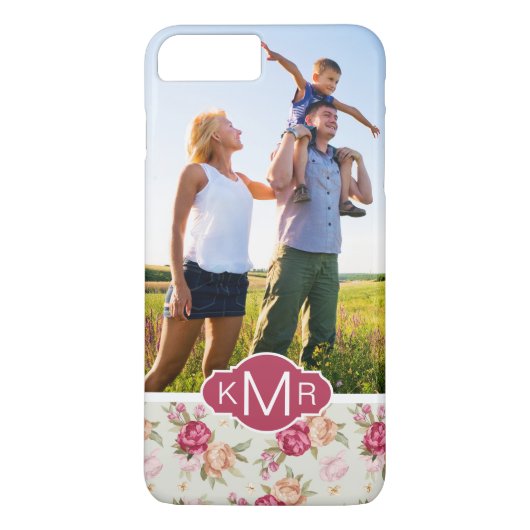 Aangepast foto- en monogram prachtig pony-patroon Case-Mate iPhone case (Achterkant)