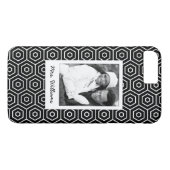 Aangepast foto- en naamhexagonale geometrische pat Case-Mate iPhone case (Achterkant (Horizontaal))