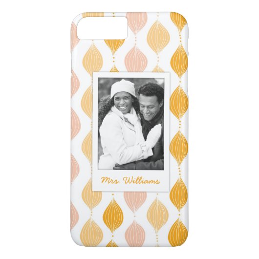 Aangepast foto- en naampatroon Golden Ogee Case-Mate iPhone Case (Achterkant)
