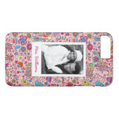 Aangepast foto- en naampatroon met bloemen Case-Mate iPhone case (Achterkant (Horizontaal))