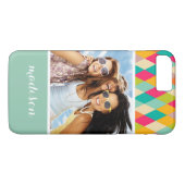 Aangepast foto- en naampatroon van Harlequin Case-Mate iPhone Case (Achterkant (Horizontaal))