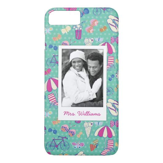 Aangepast foto- en naampatroon van prachtige zomer Case-Mate iPhone case (Achterkant)