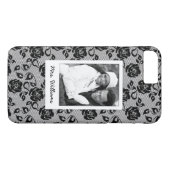 Aangepast foto- en naampatroon zwart Case-Mate iPhone case (Achterkant (Horizontaal))