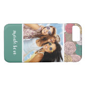 Aangepast foto- en naamstijlvol bloempatroon Case-Mate iPhone case (Achterkant (Horizontaal))