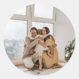 Aangepast, Foto en Tekst toevoegen Ronde Sticker