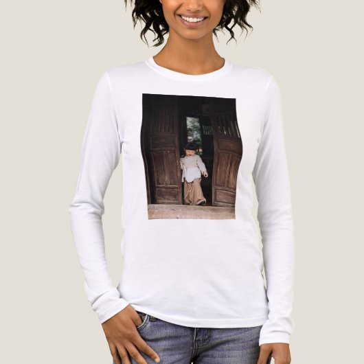 Aangepast, Foto en Tekst Toevoegen Tri-Blend Shirt (Voorkant volledig)