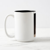 Aangepast, foto en tekst toevoegen tweekleurige koffiemok (Links)