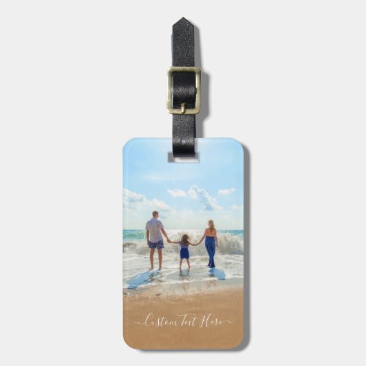 Aangepast foto- en tekstBagagelabel Uw eigen ontwe Bagagelabel (Voorkant verticaal)