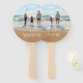 Aangepast foto- en teksthandje voor je zomerontwer handwaaier (Voorkant en achterkant)