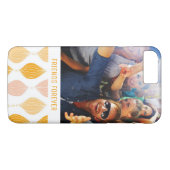 Aangepast foto- en tekstpatroon Golden Ogee Case-Mate iPhone Case (Achterkant (Horizontaal))