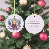 Aangepast foto engelenvleugels herinneringsgeschen keramisch ornament