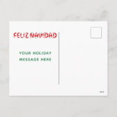Aangepast Foto Feliz Navidad Holiday Briefkaart (Achterkant)