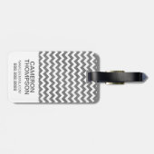 Aangepast foto Geometrisch zigzagpatroon Bagagelabel (Achterkant horizontaal)