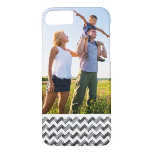 Aangepast foto Geometrisch zigzagpatroon Case-Mate iPhone Case (Achterkant)